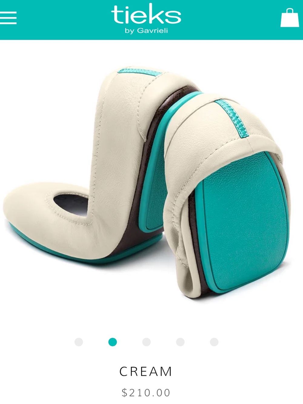 Tieks by Gavrieli - Cream Ballet Flats - Picture 3 of 10